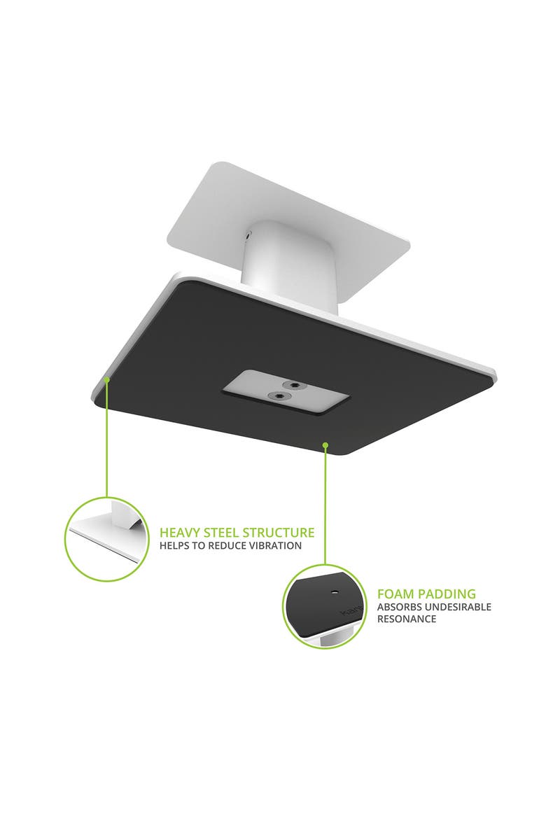 SP6HD 6" Universal Desktop Speaker Stands with Rotating Top Plates and Cable Management - Pair, Alternate, color, White