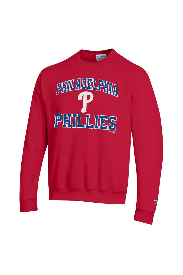 Men's Champion  Red Philadelphia Phillies Heart & Soul Powerblend Sweatshirt, Alternate, color, Red