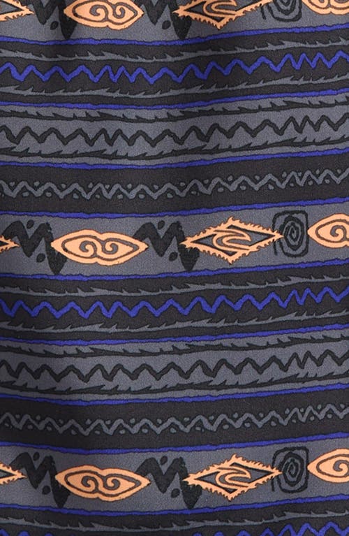 Rip Curl Kids' Raw Energy Stripe Volley Swim Trunks In Washed Black