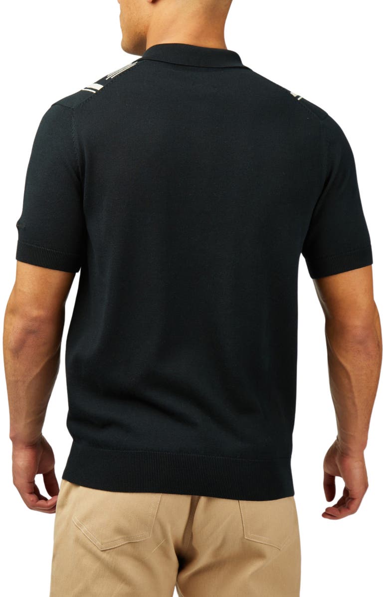 Ben Sherman Argyle Quarter Zip Polo Sweater, Alternate, color, 