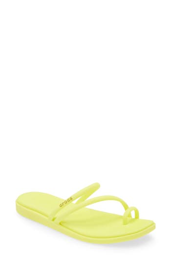 Crocs Miami Toe Loop Sandal In Green