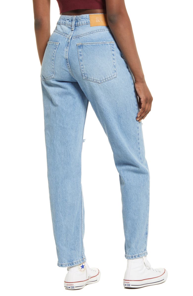 BDG Urban Outfitters Destroyed High Waist Mom Jeans, Alternate, color, Summer Vintage