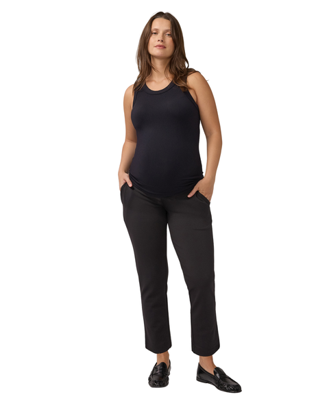 Slim Leg Ponte Maternity Ankle Pant