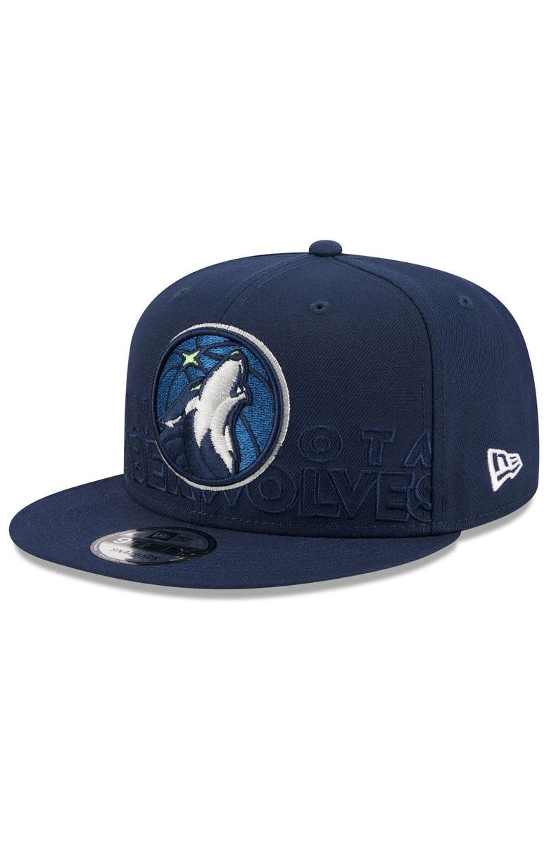 New Era Men's New Era  Navy Minnesota Timberwolves 2023 NBA Draft 9FIFTY Snapback Hat, Main, color, 