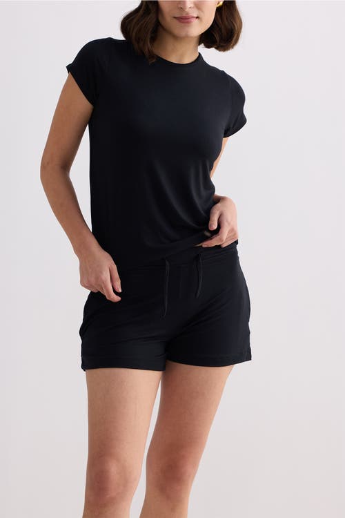 Reistor Essential Short Sleeve Tee Set In Black