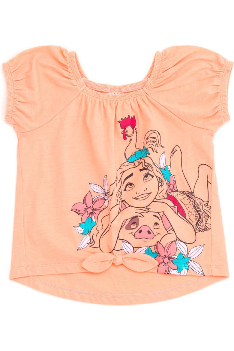 Moana 2-Piece T-Shirt and Skirt Set, Alternate, color, Peach Cayenne Moana