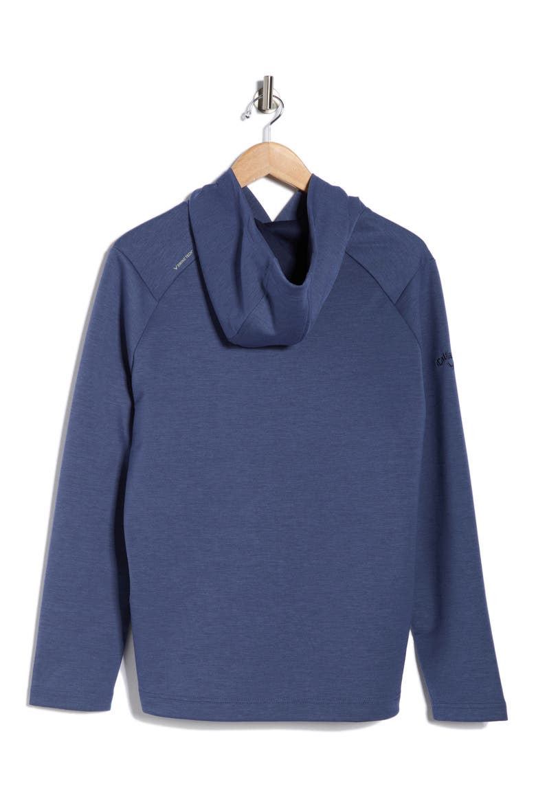 Heathered Hooded Pullover, Alternate, color, PEACOAT