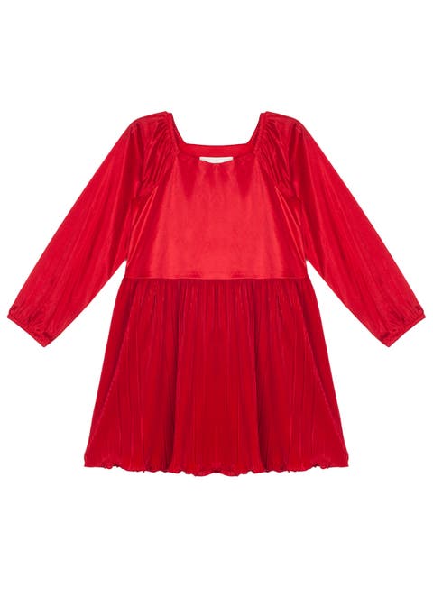 Merry 'n Bright Velvet Dress (Toddler, Little Kid & Big Kid)