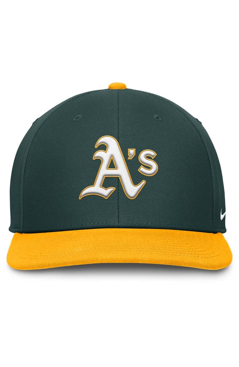 Nike Men's Nike Green/Gold Athletics Pro Performance Snapback Hat, Alternate, color, 