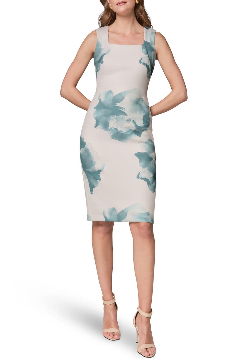 Sleeveless Sheath Dress, Main, color, WATRLILY MULTI