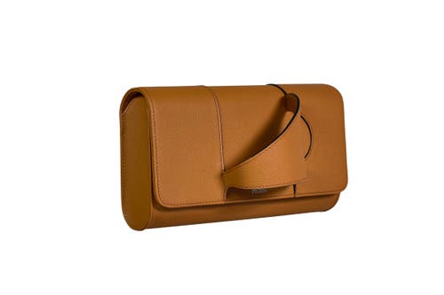 Perrin Paris L'asymetrique Clutch In Caramel