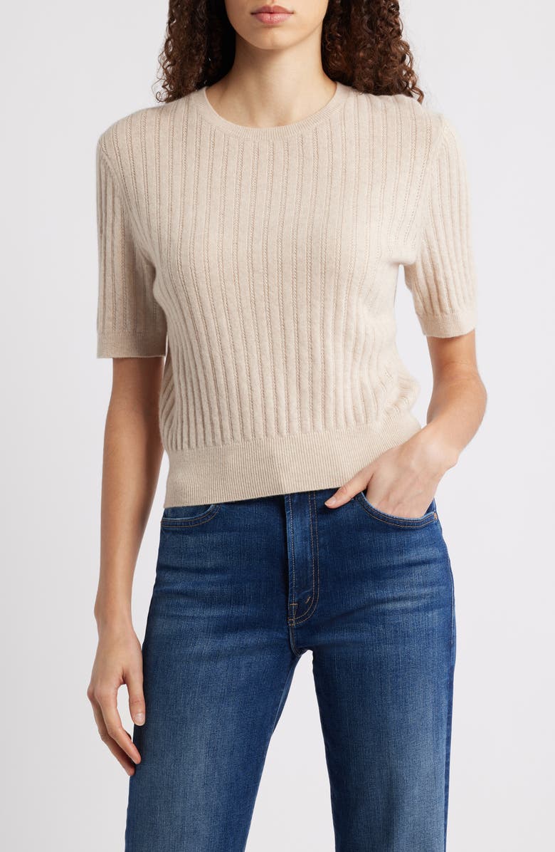 rag & bone Wren Cashmere Sweater, Main, color, Oatmeal