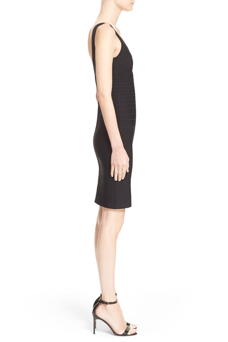 'Sydney' U-Neck Bandage Dress, Alternate, color, BLACK