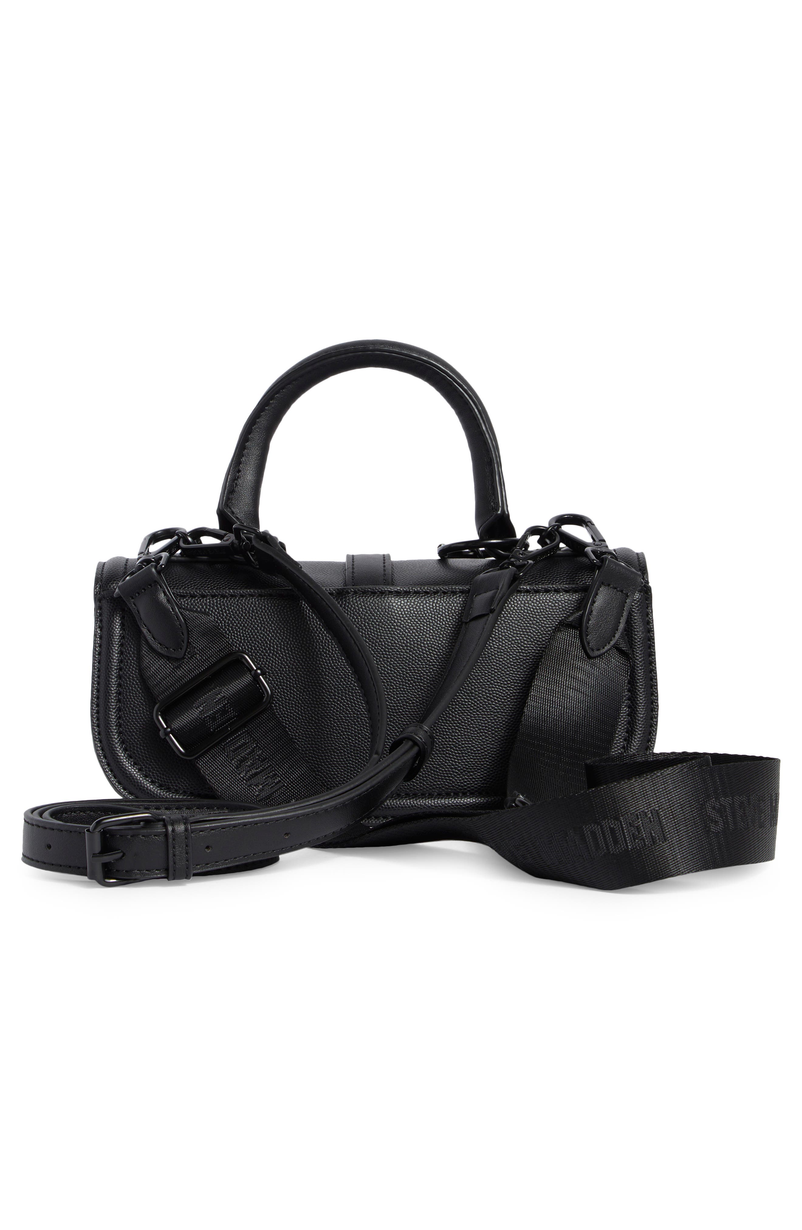 Steve Madden Prince Crossbody Bag with Bag Charms, Alternate, color, Black