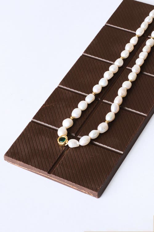 Classicharms Ella Freshwater Pearl Necklace Set In Gold