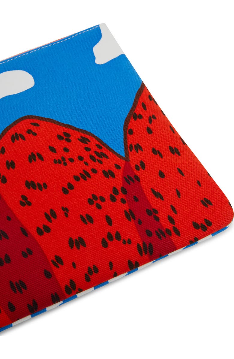 Mansur Gavriel x Marimekko Mansikkavuoret Print Canvas Pouch, Alternate, color,