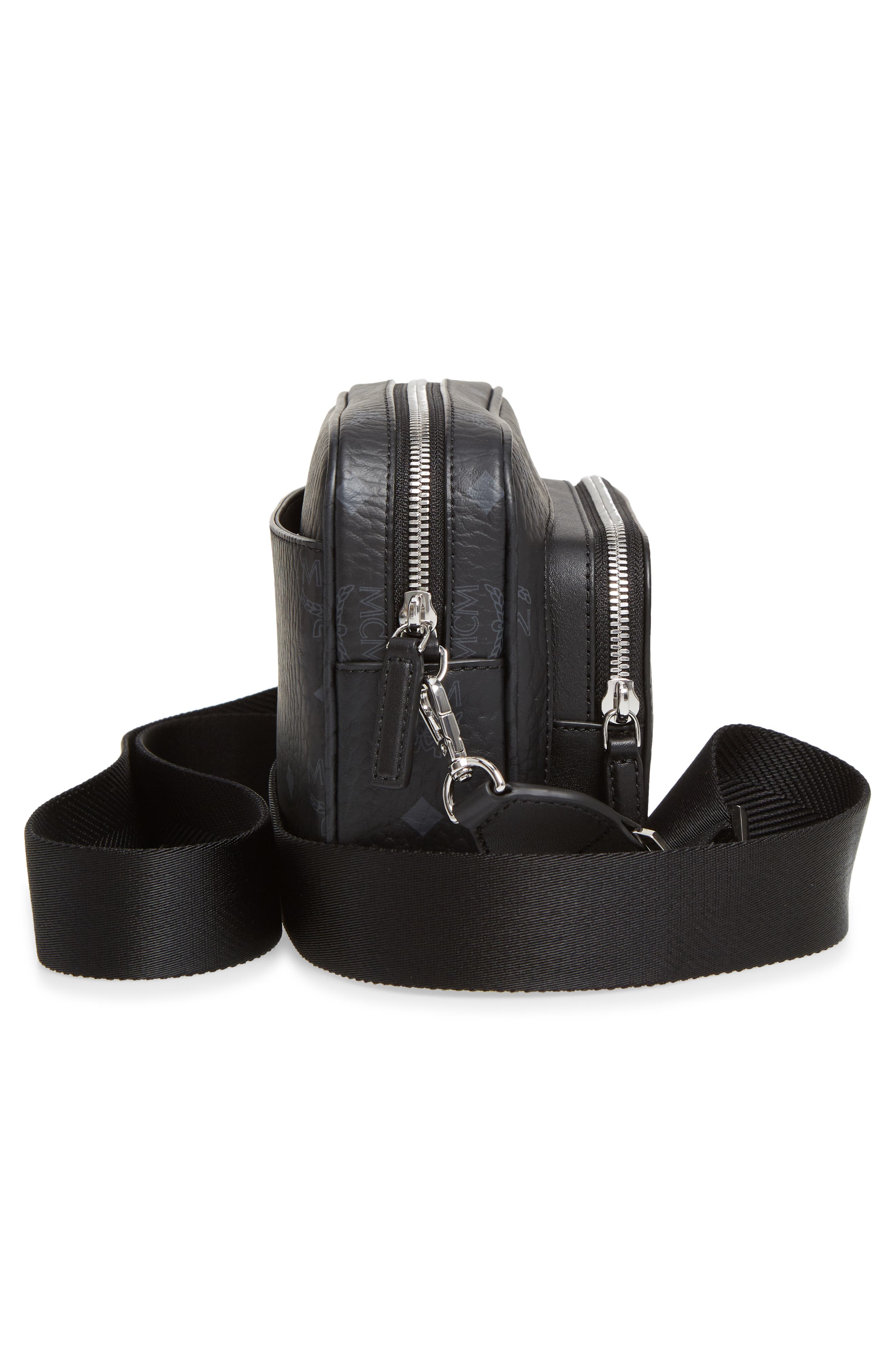 Aren Crossbody in Visetos, Alternate, color, BLACK