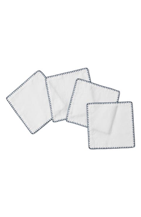 Olivos Embroidered Organic Linen Napkins