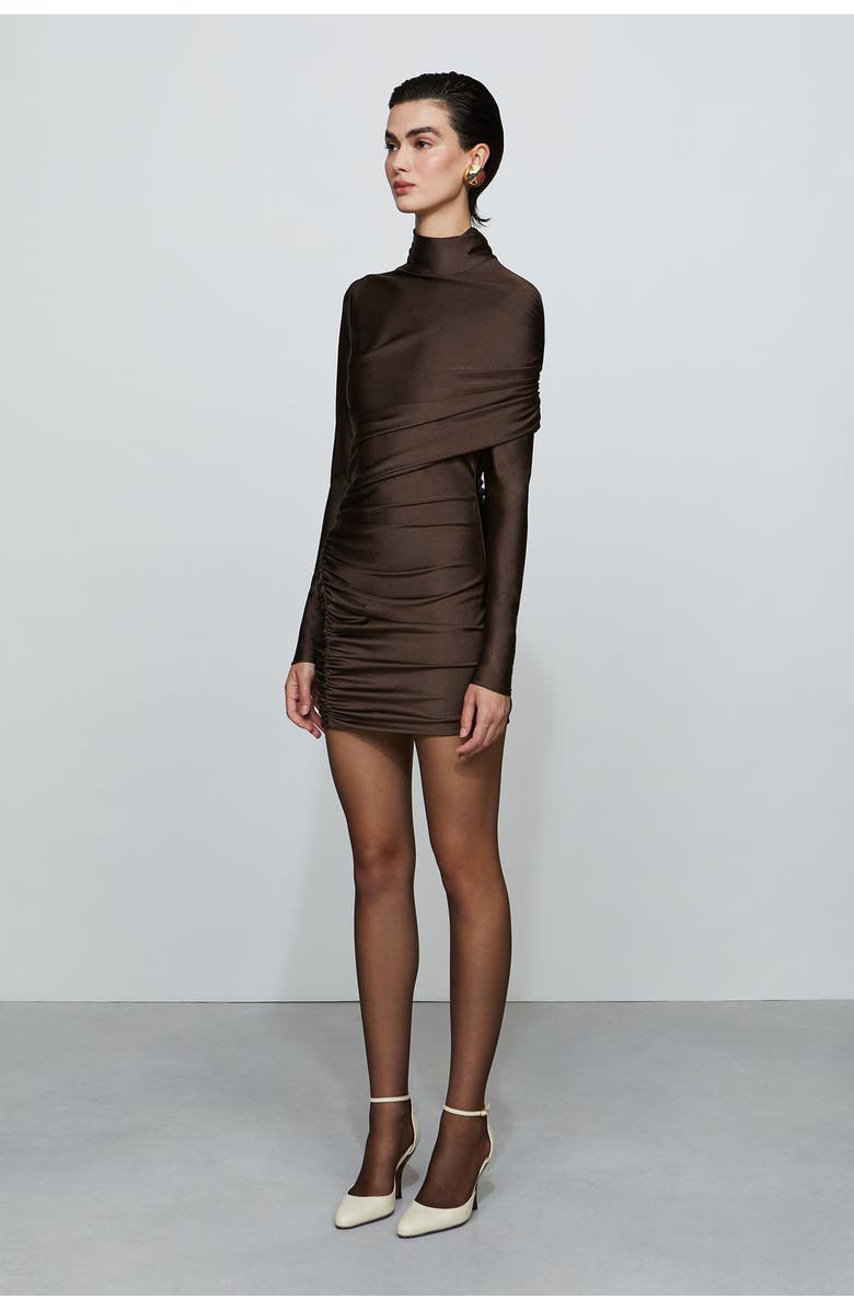 Et Ochs Fallon Mini Dress, Alternate, color, Chocolate