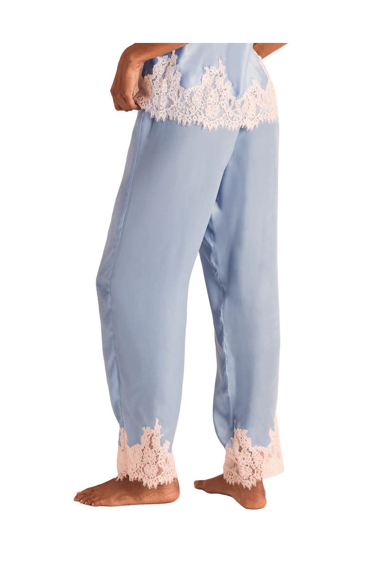 Vegan Pajama Atelier Collection Soft Silk Pant, Alternate, color, Medium blue