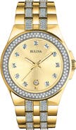 BULOVA Men's Swarovski Crystal Accented Quartz Bracelet Watch, 42mm