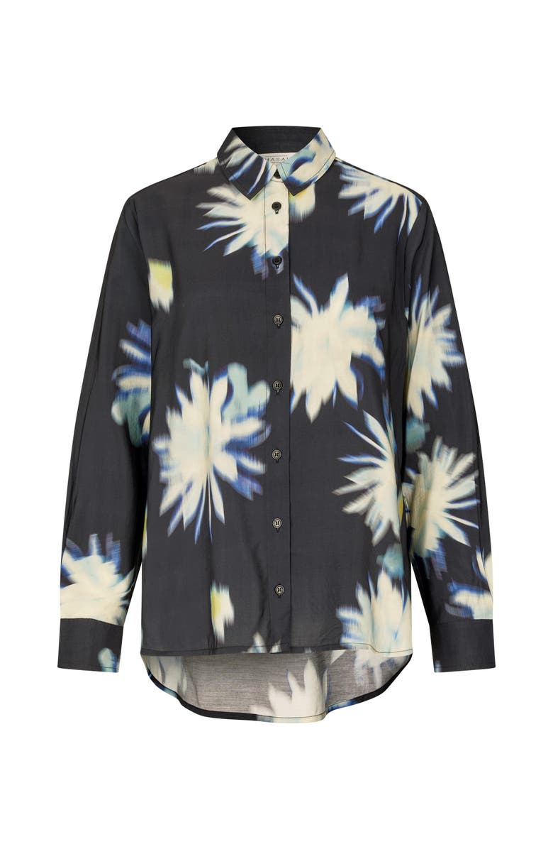 Masai Copenhagen Imma Long Sleeve Collared Shirt, Alternate, color, Muted Lime