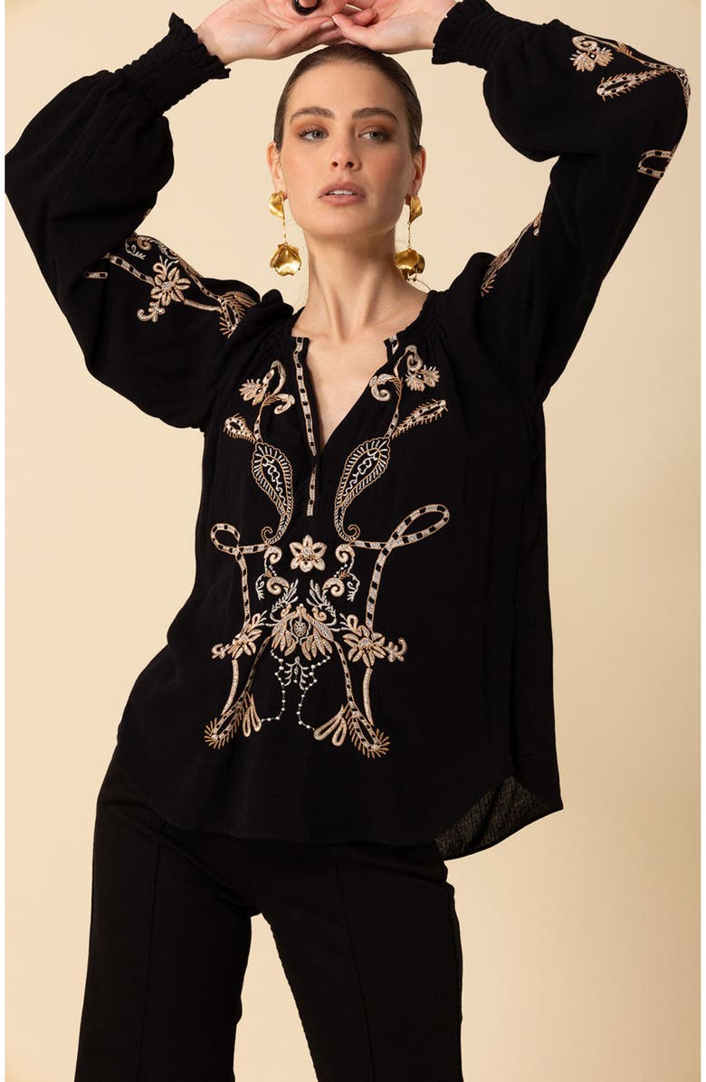 Hale Bob Jemma Embroidered Top, Main, color, 