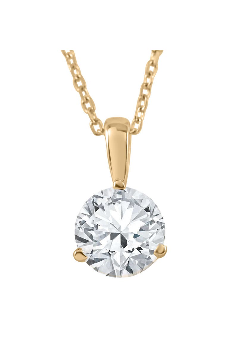 1/2 ct Solitaire Lab Grown Diamond Pendant available in 14K and Platinum, Main, color, 14k Yellow Gold