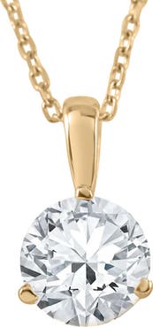 Bliss Diamond 1/2 ct Solitaire Lab Grown Diamond Pendant available in 14K and Platinum