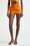 Zimmermann Kindred Spirit Alchemy High Waist Wool Blend Mini Shorts