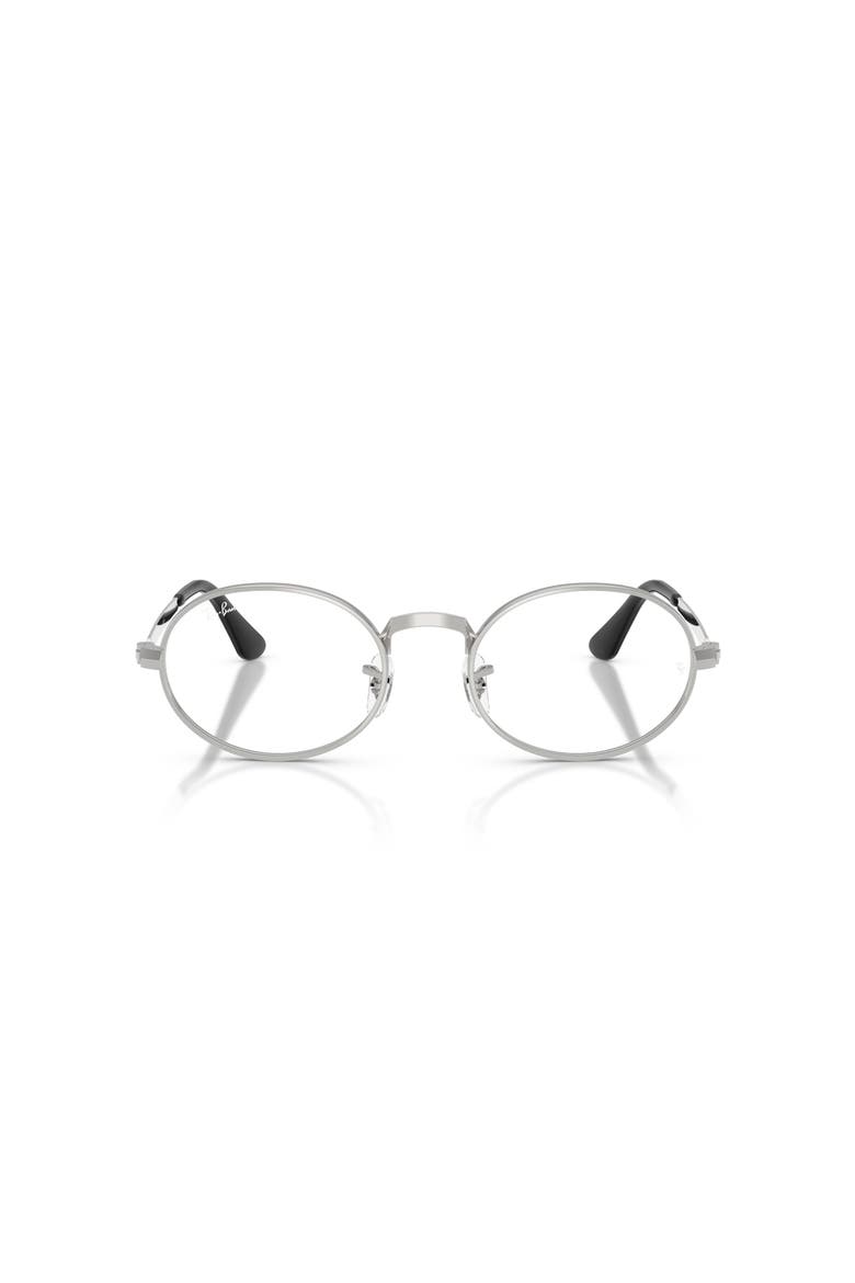 52mm Oval optical glasses, Alternate, color, Silver