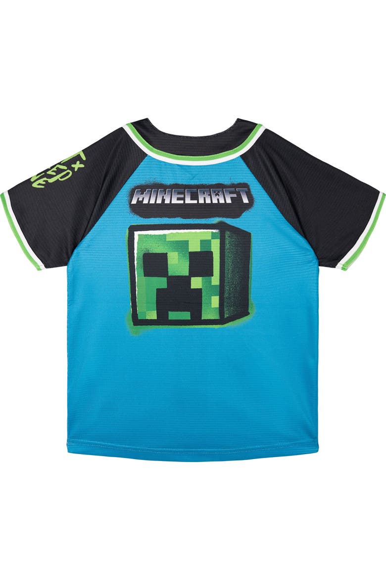 Creeper Baseball Jersey (toddler, Little Kid & Big Kid), Alternate, color, Creeper Cyan Black