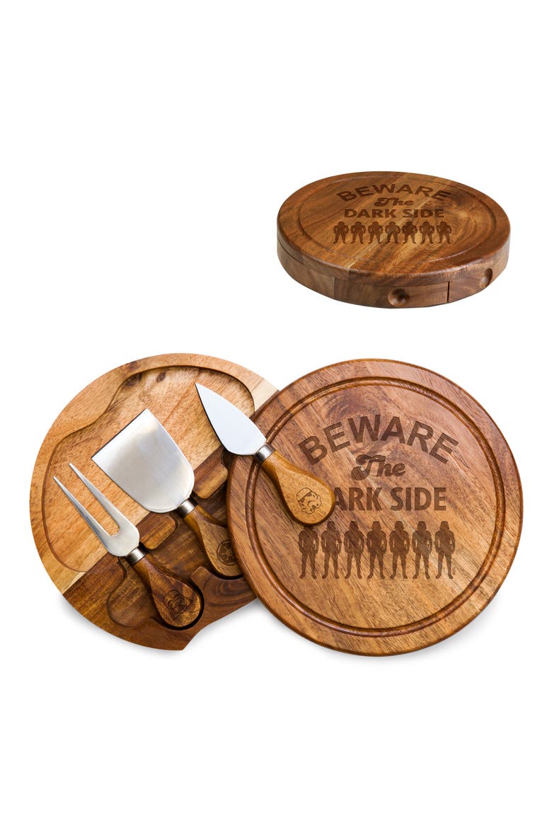 Star Wars Storm Trooper Cheese Board & Knives Set, Alternate, color, BROWN