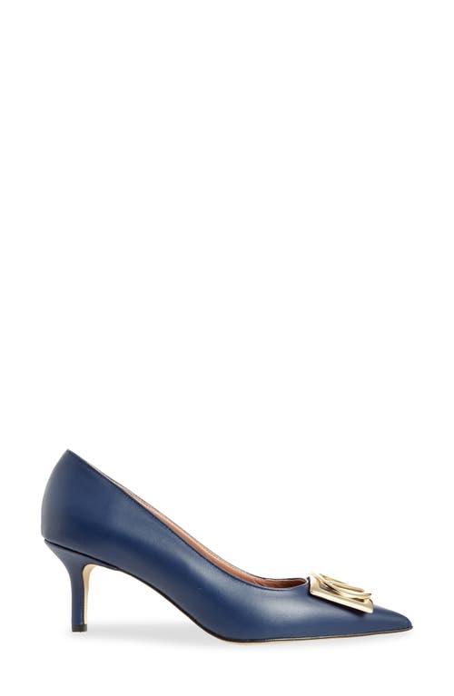 Valentino By Mario Valentino Doria Vlogo Kitten Heel Pump In Blue