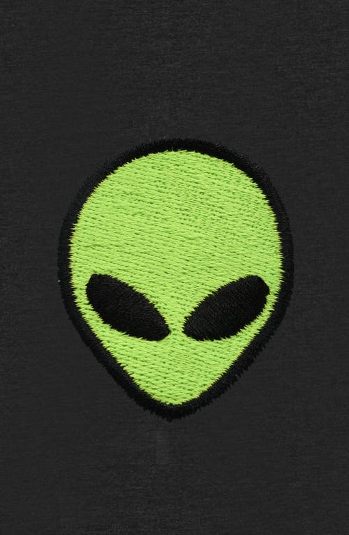 Dalix Alien Cropped Fleece Hoodie In Dark Heather