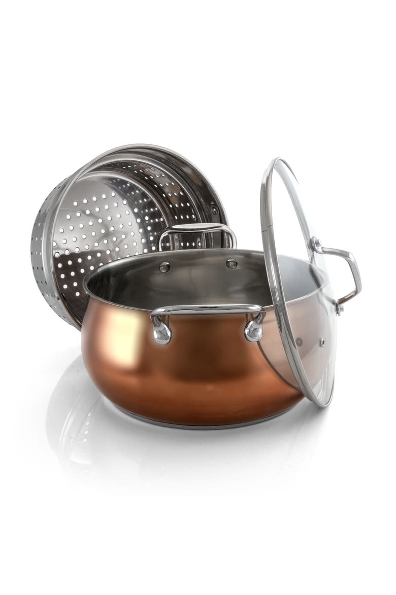 Carabello 9 Piece Stainless Steel Cookware Combo Set, Alternate, color, Copper