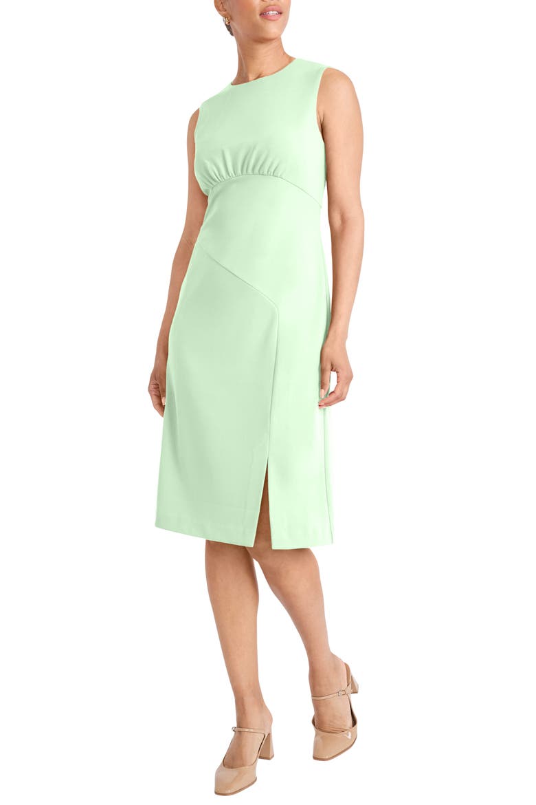 Sleeveless Sheath Dress, Alternate, color, FAIR GREEN