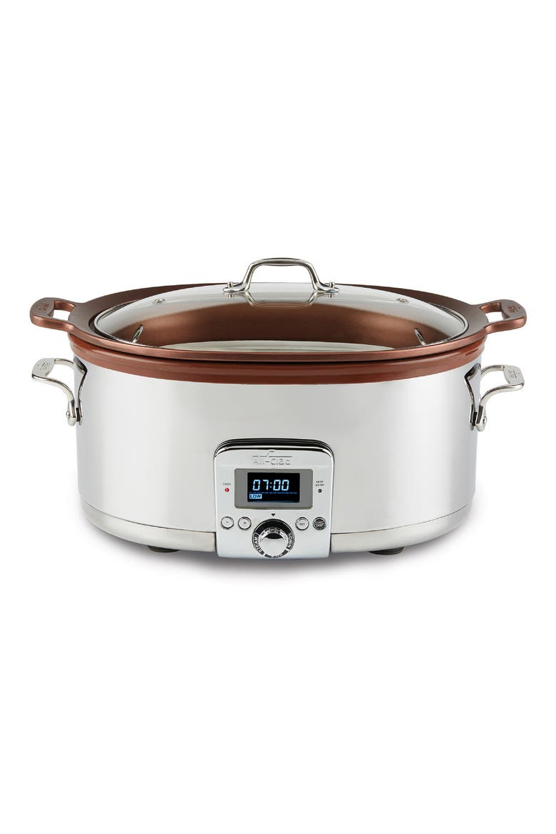 Gourmet 7-Quart Slow Cooker, Main, color, SILVER