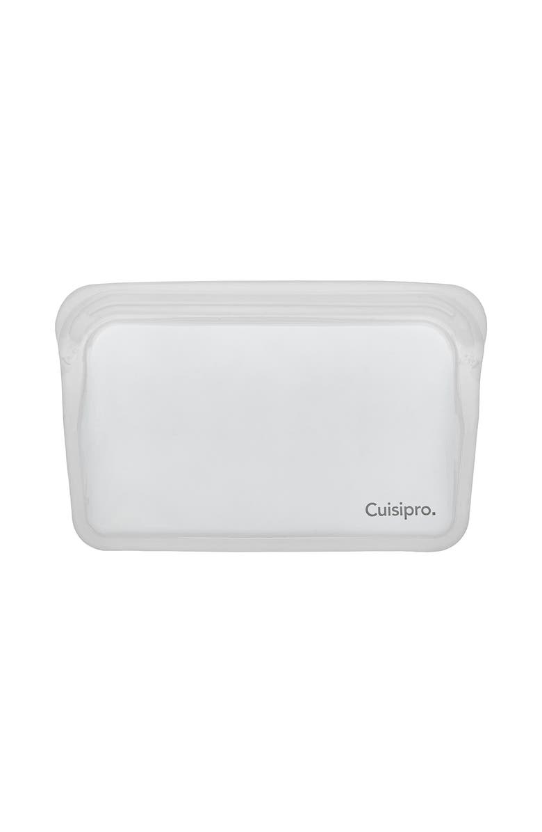 CUISIPRO Pack-It Silicone Reusable Storage Bag, 400ml/13.5 oz, Main, color, Clear