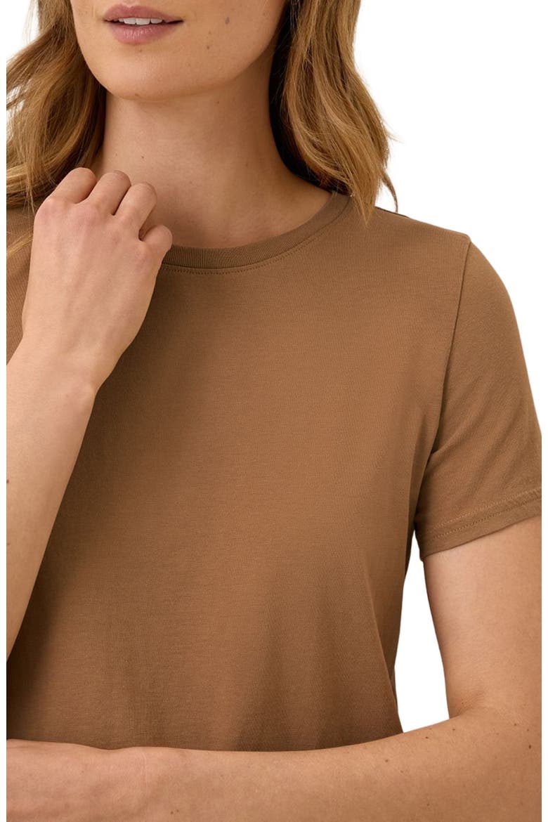 Organic Cotton Softspun Crew Neck Tee, Alternate, color, Brown Sugar