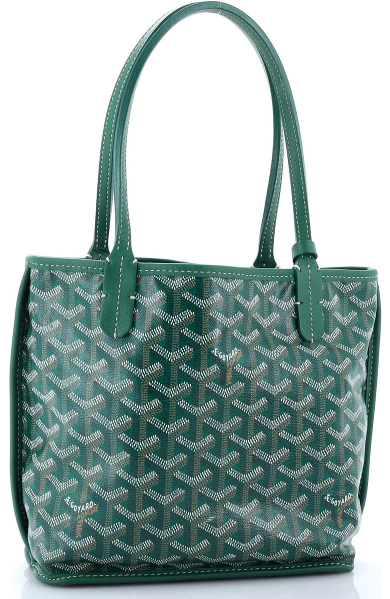Pre-Owned Goyard Anjou Reversible Tote Coated Canvas Mini, Alternate, color, Green