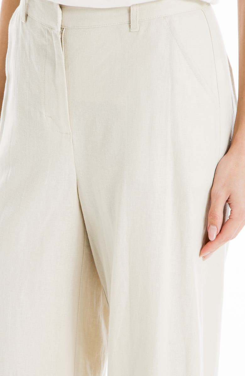 MAX STUDIO Wide Leg Linen Blend Pants, Alternate, color, Natural