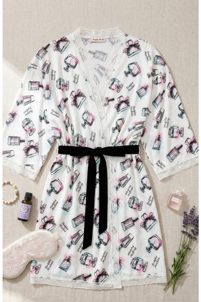 Yummy Jersey Cozy Robe, Alternate, color, Cream Perfume