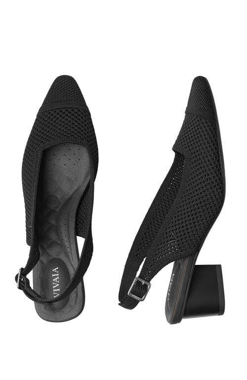 Vivaia Pointed-toe Slingback Sandals In Black