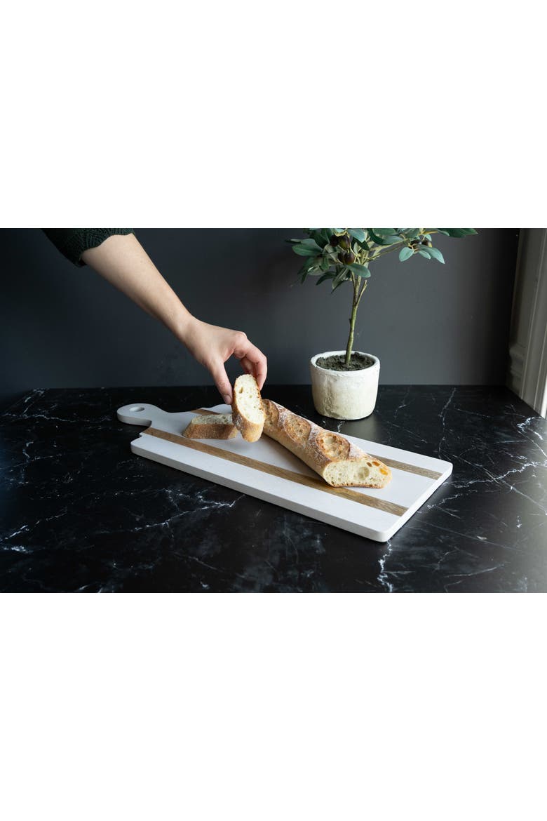 Maeve Striped Wood Board 23", Alternate, color, Brown
