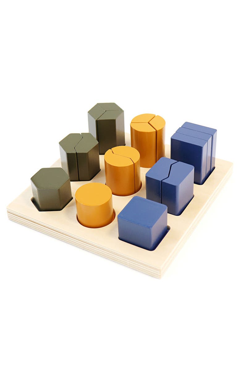 Leo & Friends One Two Three Shape Sorter, 3 Sets of 3-Shapes for Sorting, Main, color, Blue