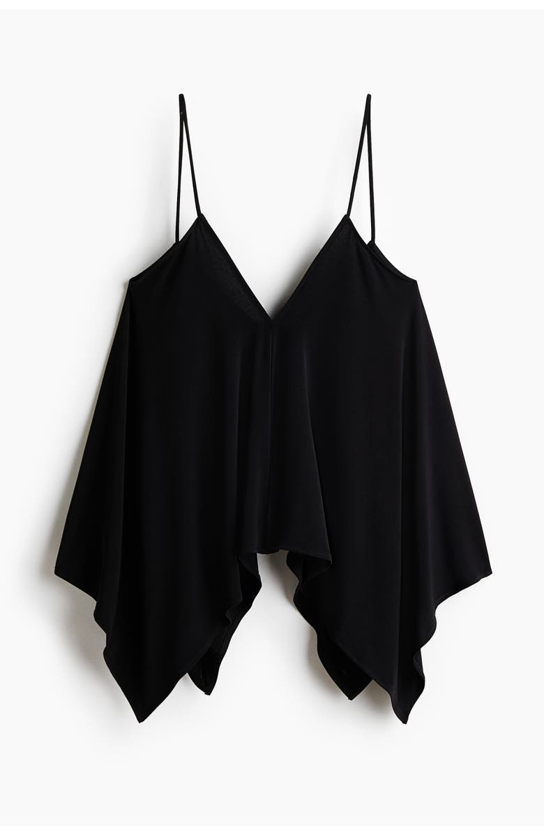 H&M Loose-fit Strappy Top, Main, color, Black