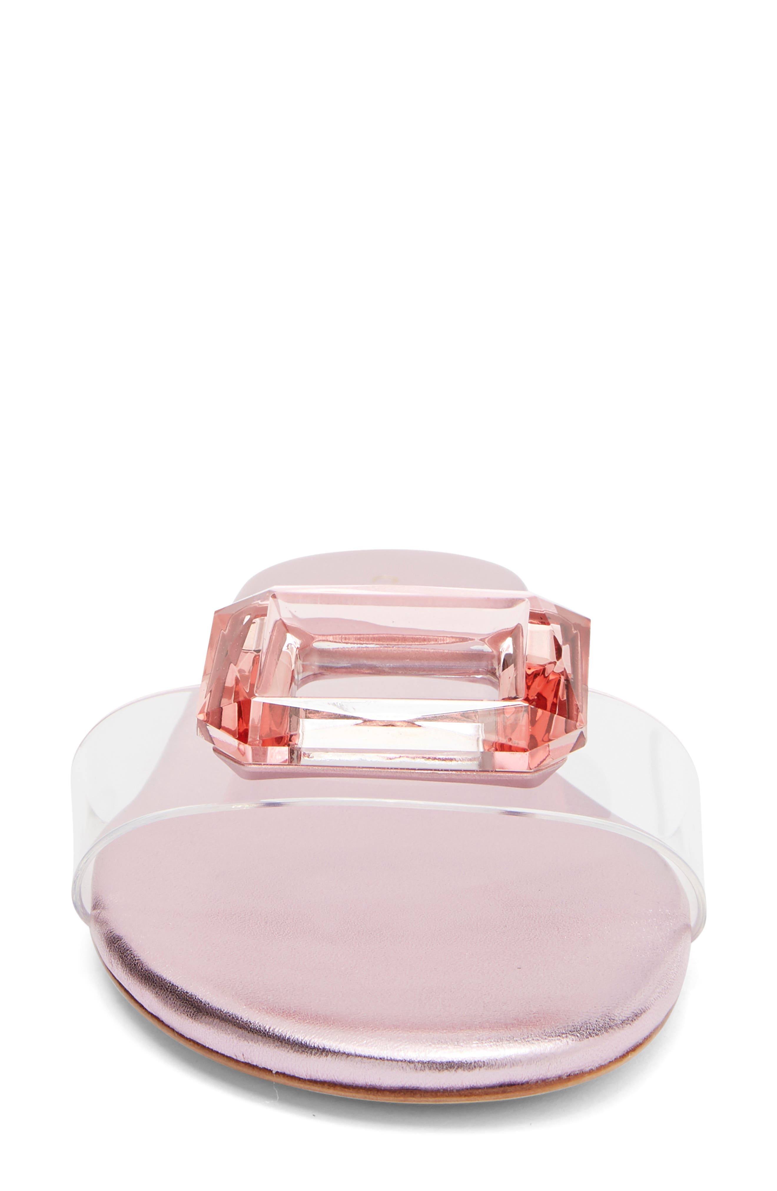 Phillis Transparent Slide Sandal, Alternate, color, PINK