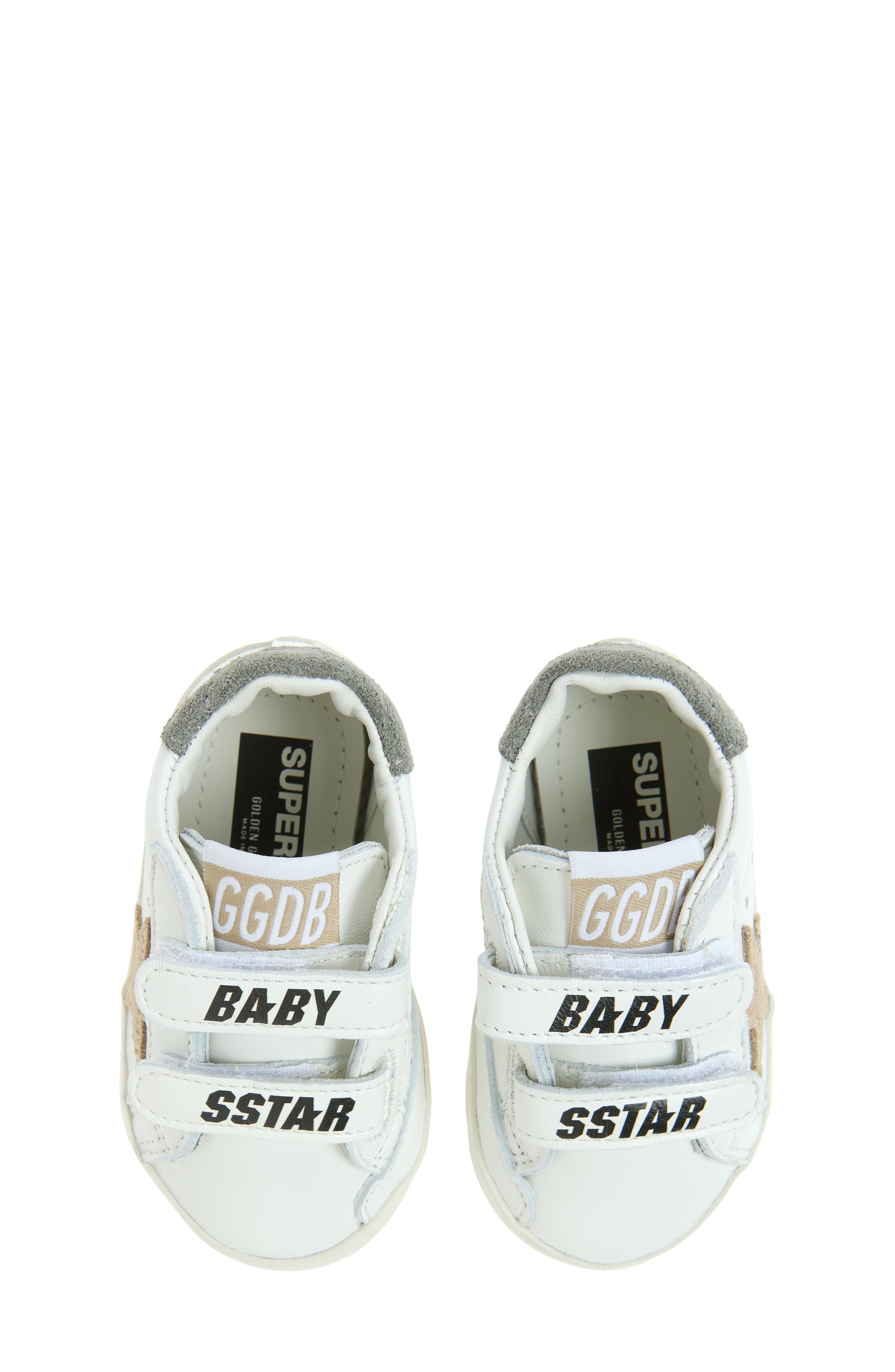 Golden Goose Baby School Sneaker, Alternate, color, White/ Beige/ Green