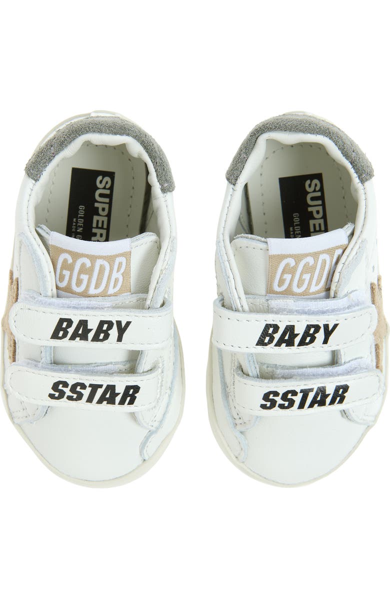 Golden Goose Baby School Sneaker, Alternate, color, White/ Beige/ Green